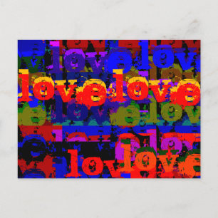 Liebe Liebe zeitgenössische urbane Kunst Postkarte
