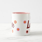 Liebe, Liebe Zweifarbige Tasse (Mittel)