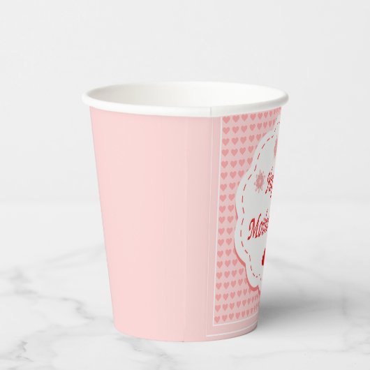 Liebe liebt den Muttertag Pappbecher (Rechts)