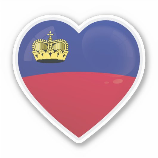 Liebe Liechtenstein Aufkleber (Vorderseite)