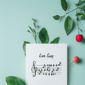 Liebe-Lied, Vögel, die zwischen den musikalischen  Dankeskarte