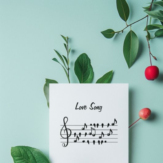 Liebe-Lied, Vögel, die zwischen den musikalischen Dankeskarte