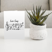 Liebe-Lied, Vögel, die zwischen den musikalischen  Dankeskarte