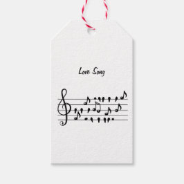 Liebe-Lied, Vögel, die zwischen den musikalischen Geschenkanhänger