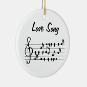 Liebe-Lied, Vögel, die zwischen den musikalischen Keramik Ornament (Rechts)