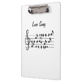 Liebe-Lied, Vögel, die zwischen den musikalischen  Klemmbrett (Links)