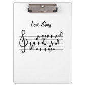 Liebe-Lied, Vögel, die zwischen den musikalischen  Klemmbrett (Vorderseite)