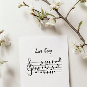 Liebe Lied, Vögel zwischen Noten, anpassbar Dankeskarte
