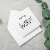 Liebe Lied, Vögel zwischen Noten, anpassbar Dankeskarte