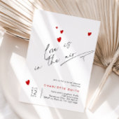 Liebe liegt im Air Simple Modern Brautparty Einladung