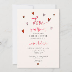 Liebe liegt im Brautparty des Air Valentine Einladung