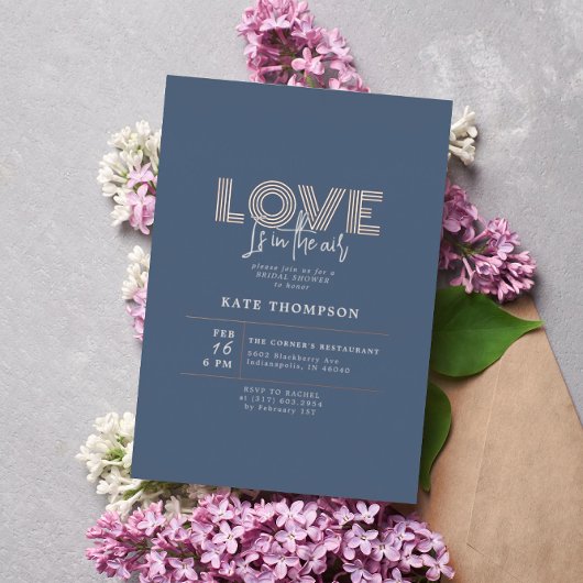 Liebe liegt im Brautparty des Valentinstag F Folieneinladung