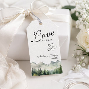 Liebe liegt in der Luft Elegante Hochzeit Geschenkanhänger