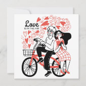 Liebe liegt in der Luft Feiertagskarte (Vorderseite)