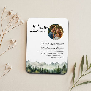 Liebe liegt in der Luft Foto-Hochzeitseinladung Magnet