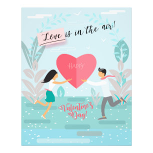 "Liebe liegt in der Luft!" Frohen Valentinstag Mod Fotodruck