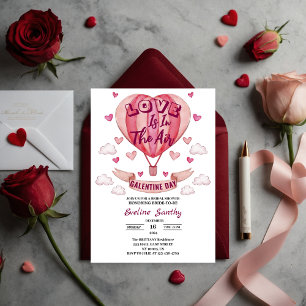 Liebe liegt in der Luft Galentine's Herz Junggesel Einladung