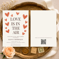 Liebe liegt in der Luft Hearts QR Code Brautparty