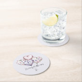 Liebe liegt in der Luft Herzballons Brautdusche Runder Pappuntersetzer (Vor Ort)