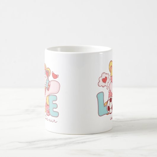 Liebe liegt in der Luft Kaffeetasse (Mittel)