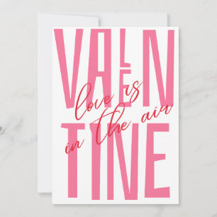 Liebe liegt in der Luft moderne VALENTINSTAG-Typog Feiertagskarte