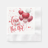 Liebe liegt in der Luft Papier Serviette (Vorderseite)
