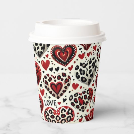 Liebe liegt in der Luft Pappbecher (Rückseite)