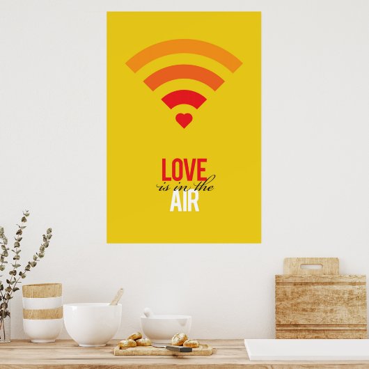 Liebe liegt in der Luft Poster (Küche)
