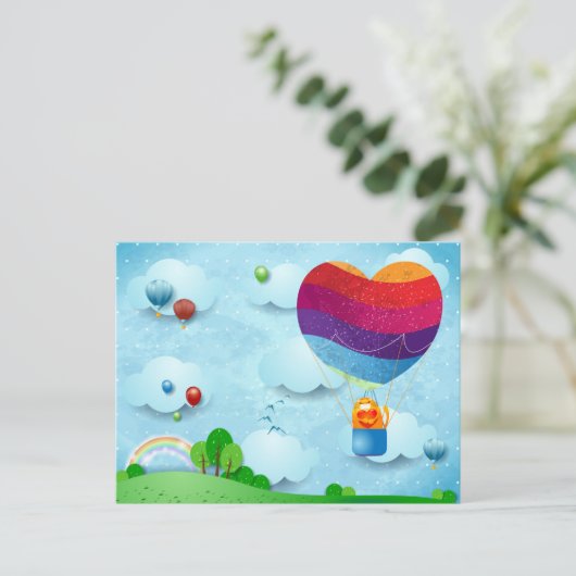 Liebe liegt in der Luft Postkarte (Stehend Vorderseite)