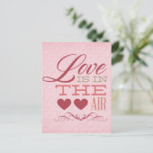 Liebe liegt in der Luft Postkarte (Stehend Vorderseite)