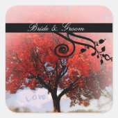 Liebe liegt in der Luft... Quadratischer Aufkleber (Vorderseite)