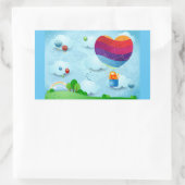 Liebe liegt in der Luft Rechteckiger Aufkleber (Tasche)