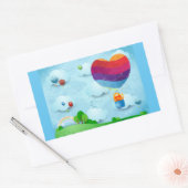 Liebe liegt in der Luft Rechteckiger Aufkleber (Umschlag)