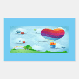 Liebe liegt in der Luft Rechteckiger Aufkleber