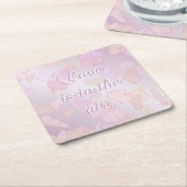 Liebe liegt in der Luft Rechteckiger Pappuntersetzer (angewinkelt)