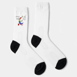 Liebe liegt in der Luft Regenbogen-LGBTQ-Flagge Socken