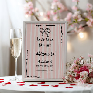 Liebe liegt in der Luft Retro Rosa Verspieltes Bra Poster