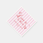 Liebe liegt in der Luft Rosa Rote Herzen Junggesel Serviette (Ecke)