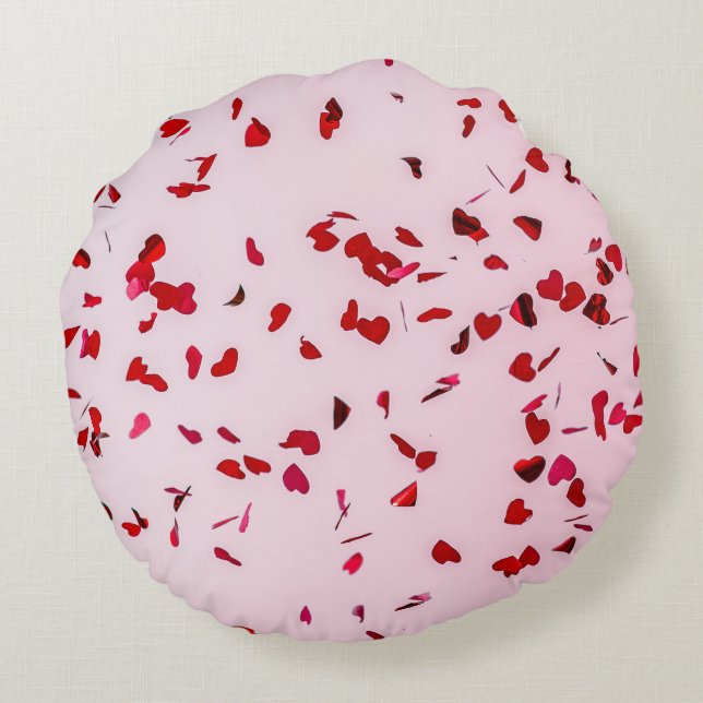 Liebe liegt in der Luft Rundes Kissen (Rückseite)