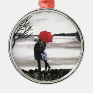 Liebe liegt in der Luft Silbernes Ornament