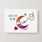 Liebe liegt in der Luft Sunset Lesbenflagge Knopf Button (Vorderseite)