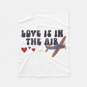 Liebe liegt in der Luft Valentins-Flugzeug Fleecedecke