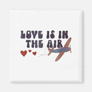 Liebe liegt in der Luft Valentinsflugzeug  Magnet