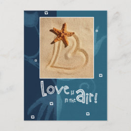 Liebe liegt in der Luft. Valentinstag Feiertagspostkarte