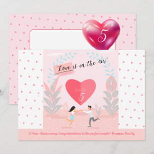 "Liebe liegt in der Luft!" Verliebtes Paar-Jubiläu Einladung