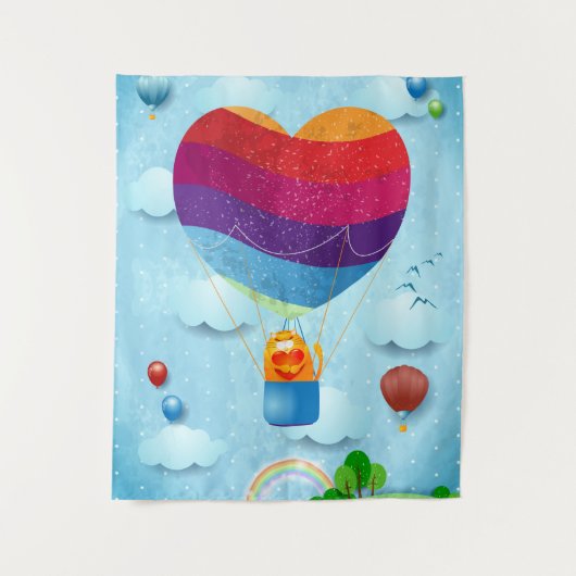 Liebe liegt in der Luft Wandteppich (Vorderseite)