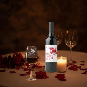Liebe liegt in der Luft Wein Etiketten Set