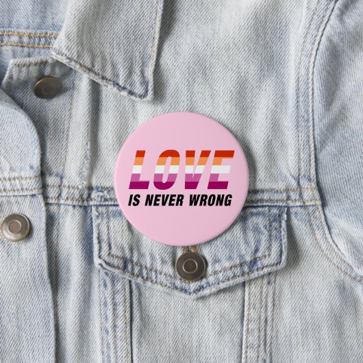 Liebe liegt nie falsch | Lesbischer Stolz Button (Beispiel)