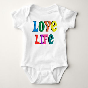 Liebe LIFE ~ anpassbare christliche Nachricht Baby Strampler