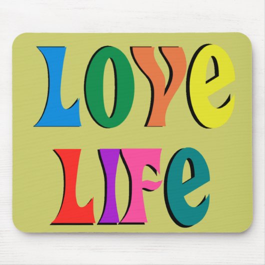 Liebe LIFE ~ anpassbare christliche Nachricht Mousepad (Vorne)